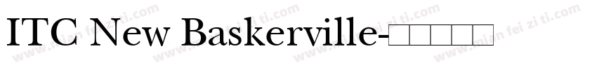 ITC New Baskerville字体转换